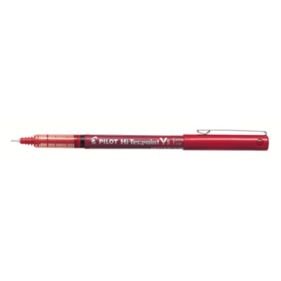 Pilot - Stylo à bille roulante Hi-Tecpoint - 0,5 mm (0,02 po) Extra fine Pointe de stylo - Ink Rouge - 1 chaque TRAIT DE 0 5MM  ENCRE LIQUIDE NON-RECHARGEABLE  PILOT V5
