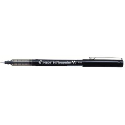 Pilot Hi-techpoint Rolling Ball Pen - Black Ink - 1 Dozen FINE .7MM LINE LIQUID INK DISPOSABLE PILOT V7