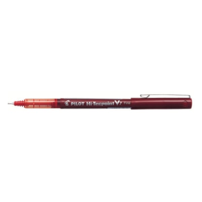 Pilot - Stylo à bille roulante Hi-Tecpoint - 0,7 mm (0,03 po) Fine Pointe de stylo - Ink Rouge - 1 - 1 chaque TRAIT DE 0 7MM  ENCRE LIQUIDE NON-RECHARGEABLE  PILOT V7