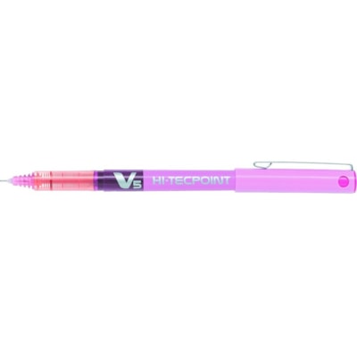 Pilot Hi-techpoint Rolling Ball Pen - Pink Ink - 1 Dozen X-FINE .5MM LINE LIQUID INK DISPOSABLE PILOT V5