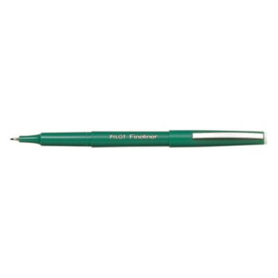 Pilot Fineliner Marker - 0.04 cm Pen Point Size - Green Ink - 1 Dozen FINE NON TOXIC WATER- BASED INK FINELINER
