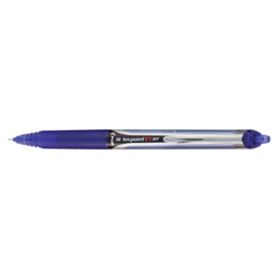 Pilot Hi-Tecpoint Retractable Rollerball Pen - Pen Point Size: 0.5mm - Ink Color: Blue 0.5MM EXTRA FINE  LIQUID INK 