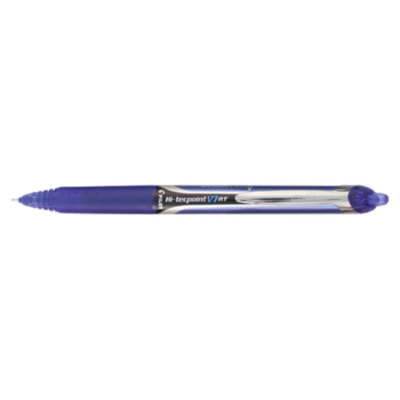 Pilot - Stylo rétractable roulante V7RT Hi-Tecpoint, bleu, fine 0,7 mm - 0,7 mm (0,03 po) Pointe de stylo - Rechargeable - Rétractable - Ink Bleu 0 7MM FINE  ENCRE LIQUIDE 