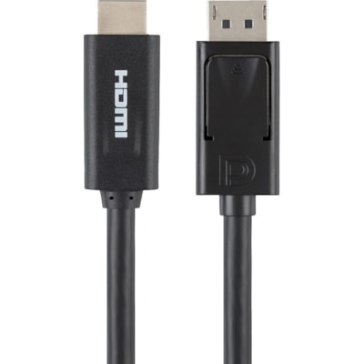 Belkin DisplayPort to HDMI Cable - 2m/6.6ft - 4K - M/M - Black - DisplayPort Male Digital Audio/Video, HDMI Male Digital Audio/Video - 1.83m  CABL 