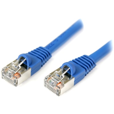 StarTech.com 10 ft Blue Snagless Shielded Cat5e Patch Cable - Make Fast Ethernet network connections using this high quality shielded Cat5e Cable - 10ft Cat5e Patch Cable - 10ft Cat 5e Patch Cable - 10ft Cat5e Patch Cord - 10ft RJ45 Patch Cable - 10ft Shielded Patch Cable nections using this high quali ty shielded Cat5e Ca