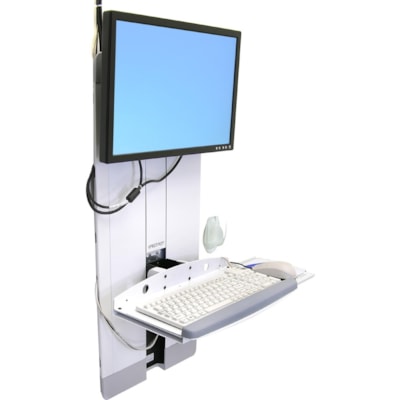 Ergotron StyleView 60-593-216 Lift for Flat Panel Display - White - 24" Screen Support - 30 lb (13607.77 g) Load Capacity - Steel Vertical Lift  High Traffic Ar eas (White)