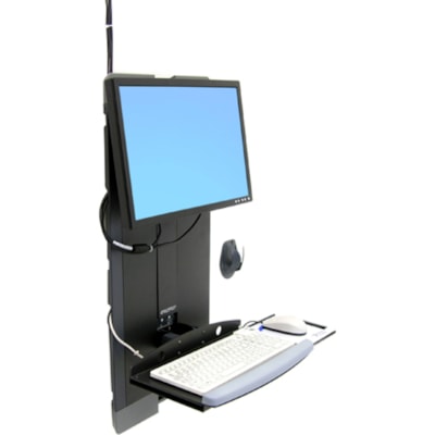 Ergotron StyleView 60-593-195 Lift for Flat Panel Display - Black - 24" Screen Support - 30 lb (13607.77 g) Load Capacity - 75 x 75, 100 x 100 - VESA Mount Compatible - Steel FT  HIGH TRAFFIC AREAS  CHG 