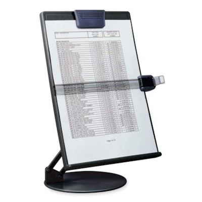 DAC® EH-17006-BLK Euroholder Desktop Adjustable Copyholder, Black - Black  WEIGHTED BASE  ADJUST.  ERGO ANTI-STATIC  FOR LETTER & A4