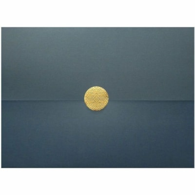 St. James® Elite 83534 Letter Recycled Certificate Holder - 8 1/2" (215.90 mm) x 11" (279.40 mm) - Linen, Cover Stock - Navy Blue - 30% Recycled - 5 / Pack  NAVY 80LB LINEN COVER RECYCLED W/ 30% PCW  PK/5