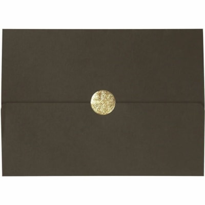 St. James® Elite 83564 Letter Recycled Certificate Holder - 8 1/2" (215.90 mm) x 11" (279.40 mm) - Linen, Cover Stock - Black, Gold - 30% Recycled - 5 / Pack  BLACK 80LB LINEN COVER RECYCLED W/ 30% PCW  PK/5