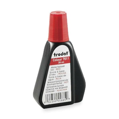 Trodat Red Ink For Stamp Pad - Red Ink - 28 mL - 1 Each 28 ML  SINGLE 