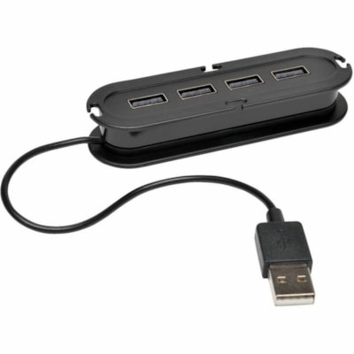 Tripp Lite series 4-Port USB 2.0 Hi-Speed Ultra-Mini Hub with Power Adapter - USB - 480 MB/s - External - 4 USB Port(s) - 4 USB 2.0 Port(s) - PC, Mac 100-240V - USB A - Link multip le USB devices to 1