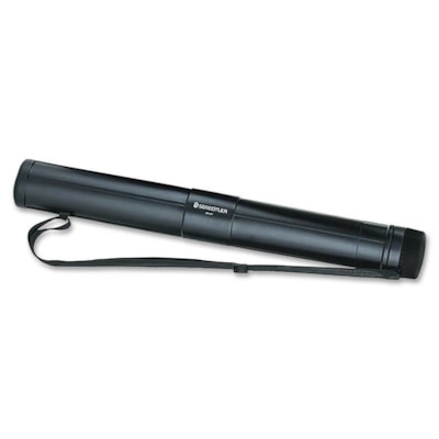 Staedtler Telescopic Art/Drafting Document Tube - 49" (1244.60 mm) Length x 3" (76.20 mm) Diameter - Black - Plastic - 1 Each ADJUSTABLE SHOULDER STRAP EXPANDABLE FROM 28" TO 49"