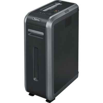 Fellowes Powershred® 125Ci 100% Jam Proof Cross-Cut Shredder - Continuous Shredder - Cross Cut - 20 Per Pass - for shredding Staples, Credit Card, CD, DVD, Paper Clip, Junk Mail, Paper - 0.2" (3.96 mm) x 1.5" (38.10 mm) Shred Size - P-4 - 3.20 in/s (81.28 mm/s) - 9" (228.60 mm) Throat - 53 L Was JAM PROOF 18 SHTS CROSS CUT SHRED SIZE 4MM X 38MM 14 GAL