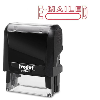 Trodat E-Mailed S-Printy Self-Inking Stamp - E-MAILED - Red - 1 Each  