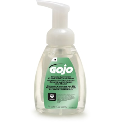 Gojo® Green Certified Foam Hand Cleaner - 7.50 fl oz (221.80 mL) - Push Pump Dispenser - Hand - Clear - Bio-based - 1 Each REFILL BOTTLE 