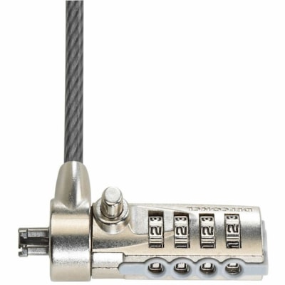 Targus - Câble de verrouillage à combinaison réinitialisable DEFCON T-Lock - 6,5 pi (1,98 m)) Cable - Réinitialisable - 4-chiffres - Fermeture à combinaison - Noir - Acier galvanisé À COMBINAISON  TARGUS 