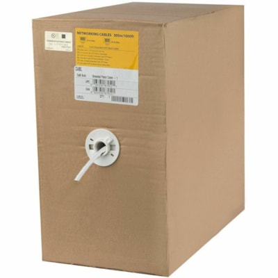 StarTech.com - Câble réseau WIRC6PATWHRL - 1000 pi (304,80 m) Catégorie 6 Câble réseau pour Périphérique réseau - 1 Gbit/s - Câble de Raccordement - CM - 24 AWG - Blanc - 1 Rouleau ons utilisation ceci haut qual itÃ© cat6 cÃ¢ble - c