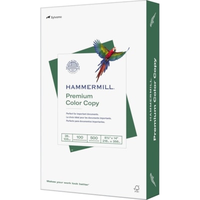 Hammermill - Papier Color Copy Digital - 100 Luminosité - format légal - 8 1/2 po (215,90 mm) x 14 po (355,60 mm) - 28 lb (12700,59 g) Poids de Base - Ultra lisse - Blanc - 500 / Ramette 28LB LEGAL PHOTOWHITE FSC CERTIFIED ACID FREE
