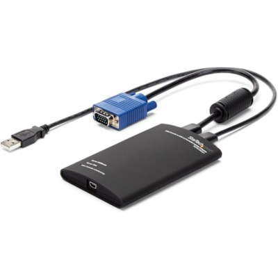 StarTech.com KVM Console to USB 2.0 Portable Laptop Crash Cart Adapter, Compact Notebook/Netbook KVM to USB Portable KVM Console, TAA - Turn any laptop into a console for headless servers, PCs, ATMs, kiosks and more - usb crash cart adapter - laptop crash cart - laptop kvm console -portable crash ca USB 2.0 Portable Laptop Crash Cart Adapter turns y