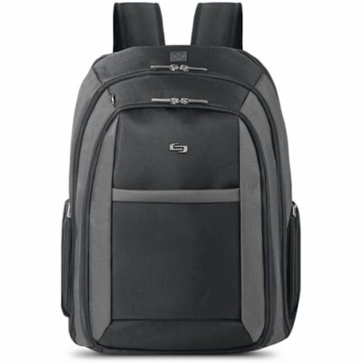 Solo Sterling Carrying Case (Backpack) for 16" (406.40 mm) Notebook - Black - Ballistic Poly, Polyester Body - Checkpoint Friendly - Backpack Strap, Handle - 12.75" (323.85 mm) Height x 17.50" (444.50 mm) Width x 5" (127 mm) Depth - 1 Each ptop sleeve Checkpoint friendl y sleeve design allo