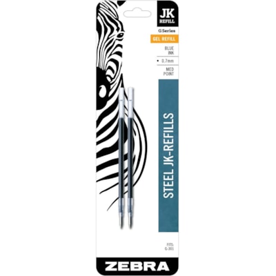 ZEBRA JK REFILL BLUE MED 2PK JK REFILL MEDIUM FITS G-301 