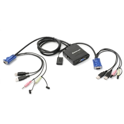 IOGEAR GCS72U KVM Switch with Audio - 2 x 1 - 2 x HD-15 Video, 2 x Keyboard, 2 x Mouse ITCH WITH AUDIO AND MIC. 