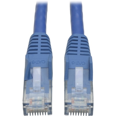 Tripp Lite series 100-ft. (30.5 m) Cat6 Blue Gigabit Patch Cord Snagless Molded - 100 ft (30.48 m) Category 6 Network Cable for Network Device - First End: 1 x RJ-45 Network - Male - Second End: 1 x RJ-45 Network - Male - 10 Gbit/s - Patch Cable - Gold Plated Contact - CM - 24 AWG - Blue isted Pair (UTP) - Male Left G ender - Male Right G