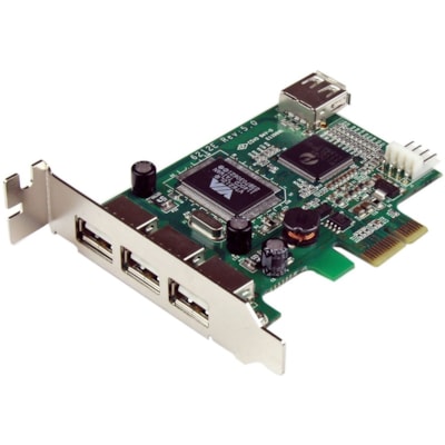 StarTech.com 4-port PCI Express LP USB Adapter Card - Add 4 USB 2.0 ports to your low profile/small form factor computer through a PCI Express expansion slot - pci express usb 2.0 card - pci-e usb 2.0 card - pcie usb 2.0 card  BOPT 