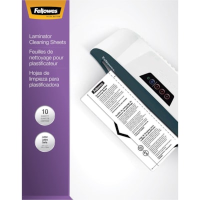 Fellowes Laminator Cleaning Sheets 10pk - White - 10 / Pack 10 PACK 