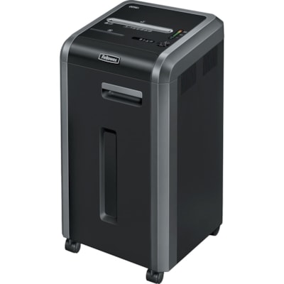 Fellowes Powershred® 225Ci 100% Jam Proof Cross-Cut Shredder - Continuous Shredder - Cross Cut - 22 Per Pass - for shredding Staples, Credit Card, CD, DVD, Paper Clip, Junk Mail, Paper - 0.2" (3.96 mm) x 1.5" (38.10 mm) Shred Size - P-4 - 2.80 in/s (71.12 mm/s) - 9.5" (241.30 mm) Throat - 60.57  20 SHTS CROSS CUT TEMP#3440101 SHRED SIZE 4MM X 38MM 16 GAL