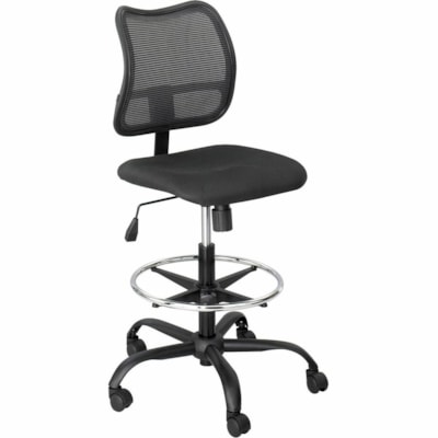 Safco Vue Extended Height Mesh Chair - Black Seat Color - Polyester Seat Material - Nylon Back Material - 5-star Base - Black - 1 Each BLACK  SAFCO 