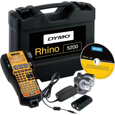 Dymo Rhino 5200 Labelmaker Kit - Black, Yellow - 1 Kit  