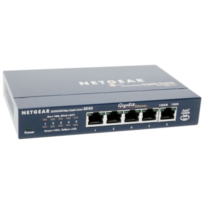 Netgear ProSafe GS105 Ethernet Switch - 5 x 10/100/1000Base-T  PERP 