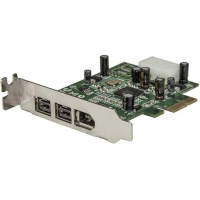 StarTech.com 3 Port 2b 1a Low Profile 1394 PCI Express FireWire Card Adapter - 2 x 9-pin Female IEEE 1394b FireWire 800 ECTLR 