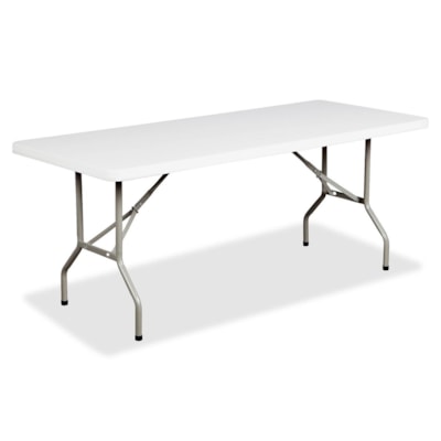 Table pliante Heartwood - Rectangulaire Dessus - Quatre pieds Base - 30 po (762 mm) Largeur de la table x 72 po (1828,80 mm) Profondeur du plateau - Environnement éducatif, Intérieur, Extérieur - Granit - Polyéthylène Matériel supérieur - 1 chaque GRANITE FINISH 300LB 72"L X 30"D X 29"H