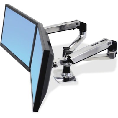 Ergotron 45-245-026 Mounting Arm for Flat Panel Display - Silver - 27" Screen Support - 40 lb (18143.69 g) Load Capacity - 75 x 75, 100 x 100 - VESA Mount Compatible - 1 Each ARM  POLISHED ALUMINUM 