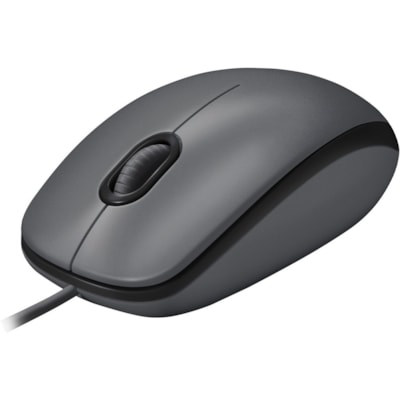 Logitech M100 Wired USB Mouse, 3-Buttons,1000 DPI Optical Tracking, Ambidextrous, Compatible with PC, Mac, Laptop (Gray) - Optical - Cable - Black - USB - 1000 dpi - Scroll Wheel - 3 Button(s) - Symmetrical - 1 LOGITECH M100 OPT. MOUSE - BLK 