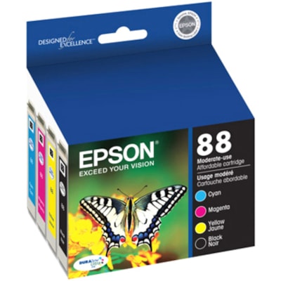 Epson - Cartouche jet d'encre DURABrite T088120-BCS D'origine Jet d'encre - Noir, Cyan, Magenta, Jaune - 4 / emballage - Jet d'encre - 4 / Paquet  Magenta Jaune Noir ) modÃ©rer  use