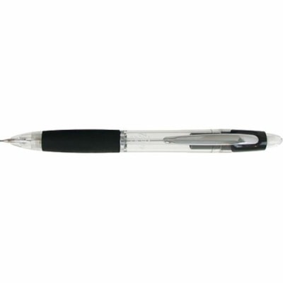 Zebra Z-Grip MAX - 1 mm (0.04") Medium Pen Point - Retractable - Black Ink - Translucent Barrel - 2 Pack LOW VISCOSITY INK LATEX FREE RUBBER GRIP