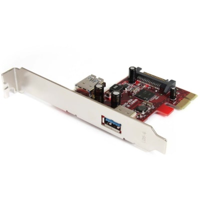 StarTech.com 2 port PCI Express SuperSpeed USB 3.0 Card with UASP Support - 5Gbps - 1 Internal 1 External - Add one internal and one external SuperSpeed USB 3.0 to your PC - 2 port PCI Express SuperSpeed USB 3.0 Card with UASP Support - 1 Internal 1 External - Dual Port PCIe USB 3.0 Adapter - PCI Ex DBOPT 