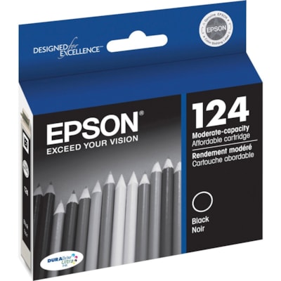 Epson DURABrite T124120 Original Ink Cartridge - Inkjet - 170 Pages - Black - 1 Each  