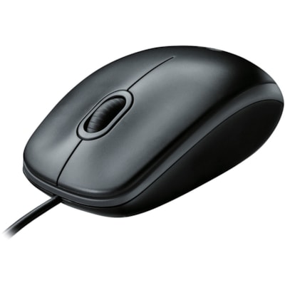 Logitech B100 Optical USB Mouse - Optical - Cable - Black - USB - 800 dpi - Scroll Wheel - 3 Button(s) - Symmetrical - 1 Each OPTICAL USB MOUSE 