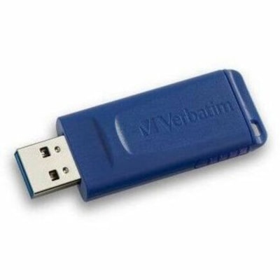 Verbatim 8GB USB Flash Drive - Blue - 8 GB - USB 2.0 Type A - Blue - 5 Year Warranty - 1 Each 8GB BLUE USB  RETRACTABLE 