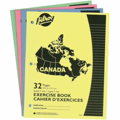 Hilroy 12692 Canada Excercise Book - 32 Sheet - Ruled - Letter 8.5" x 11" - 4 / Pack 32 PAGES/BOOK 