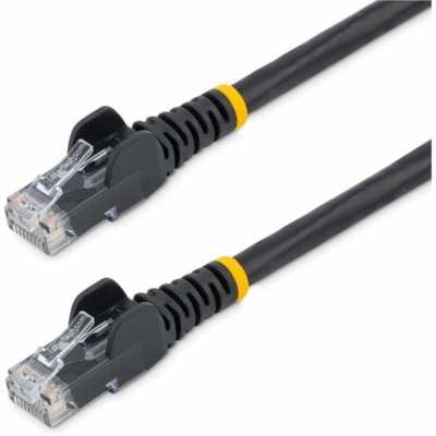 StarTech.com 50ft CAT6 Ethernet Cable - Black Snagless Gigabit - 100W PoE UTP 650MHz Category 6 Patch Cord UL Certified Wiring/TIA - 50ft Black CAT6 Ethernet cable delivers Multi Gigabit 1/2.5/5Gbps & 10Gbps up to 160ft - 650MHz - Fluke tested to ANSI/TIA-568-2.D Category 6 - 24 AWG stranded 100% co  CABL 