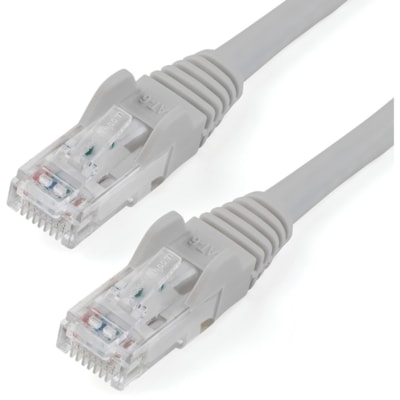 StarTech.com 50ft CAT6 Ethernet Cable - Gray Snagless Gigabit - 100W PoE UTP 650MHz Category 6 Patch Cord UL Certified Wiring/TIA - 50ft Gray CAT6 Ethernet cable delivers Multi Gigabit 1/2.5/5Gbps & 10Gbps up to 160ft - 650MHz - Fluke tested to ANSI/TIA-568-2.D Category 6 - 24 AWG stranded 100% copp  CABL 