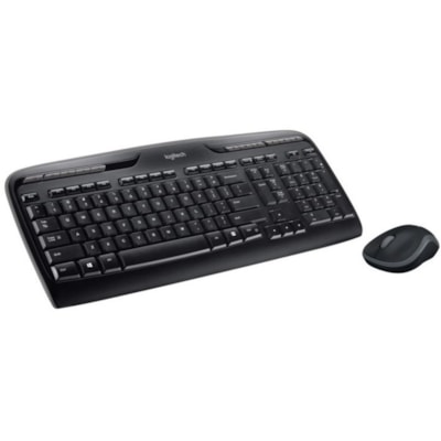 Logitech MK320 Wireless Desktop Combo with Media Shortcuts (French Layout) - USB Wireless RF Keyboard - French - USB Wireless RF Mouse - AA, AAA - Compatible with PC - 1  WRLS 