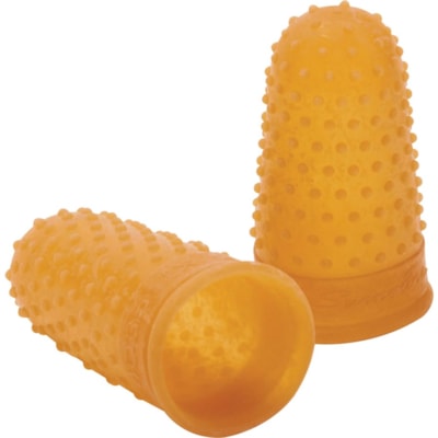Swingline Rubber Finger Tips - #12 with 0.69" (17.46 mm) Diameter - Medium/Large Size - Rubber - Amber - 12 / Box MEDIUM/LARGE - SIZE 12 AMBER 