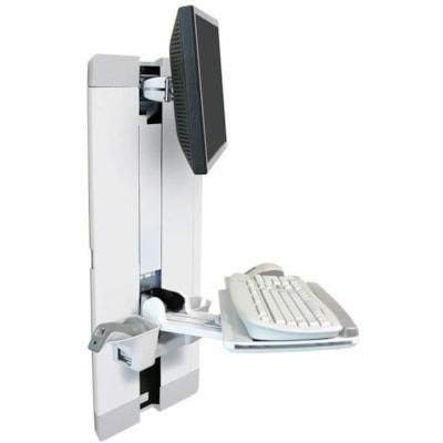 Ergotron StyleView 60-609-216 Lift for Flat Panel Display, Keyboard, Monitor - White - 24" Screen Support - 33 lb (14968.55 g) Load Capacity - 75 x 75, 100 x 100 - VESA Mount Compatible - Steel FT  PATIENT ROOM (WHITE) 